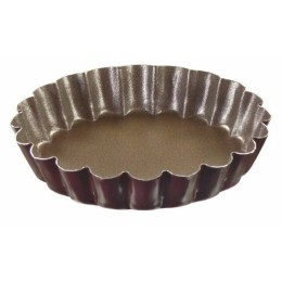 Moule à tartelette cannelée anti-adhérent ø 10 cm - Lot de 6