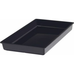 Bac mélamine Vestah noir GN 1/1 H. 6,5 cm