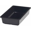 Bac mélamine Vestah noir GN 1/4 H. 6,5 cm