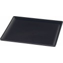 Plat mélamine noir Vestah GN 1/2 H. 1,2 cm
