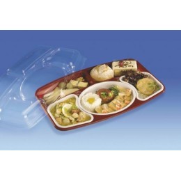 Plateau repas plastique bordeaux