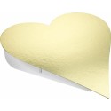 Coeur carton 1 face or 54 x 52 cm