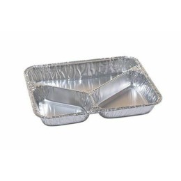 Plat 3 compartiments aluminium 79,5 cl - par 100