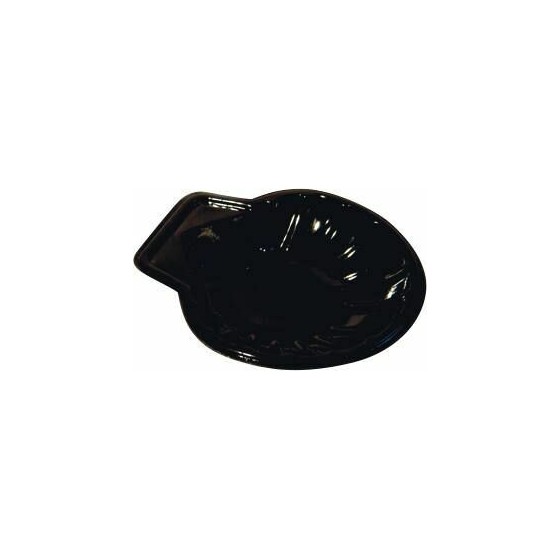 Coquille Saint Jacques plastique noire 12,5 cm - par 100