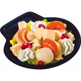 Coquille Saint Jacques plastique noire 12,5 cm - par 100