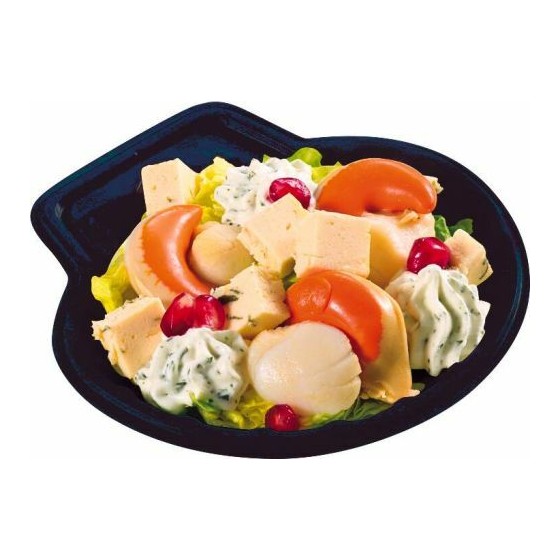 Coquille Saint Jacques plastique noire 12,5 cm - par 100