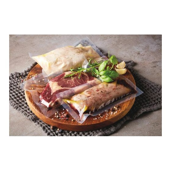 Grand sac sous vide alimentaire 90 µ 350 x 750 mm - par 100 Grand sac sous vide alimentaire 90 µ 350 x 750 mm - par 100