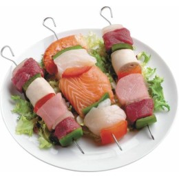 Pique à brochette plate inox 20 cm - par 200