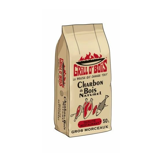 Charbon de bois qualité restaurant - par 50 L Charbon de bois qualité restaurant - par 50 L