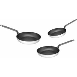 Lot de 3 poêles rondes anti-adhésives aluminium ø 24, 28 et 32 cm