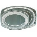 Plat traiteur ovale en aluminium 55 x 36 cm - par 10