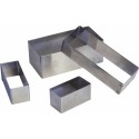Rectangle inox 9 x 3,5 x 3 cm