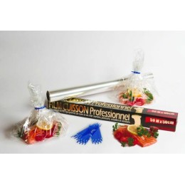 Film de cuisson papillote 50 cm x 50 m avec liens