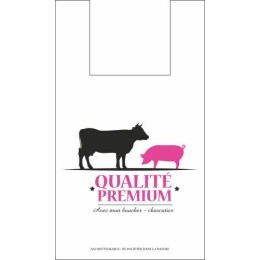 Sac bretelles amidon 50 m. qualité premium 26+6+6x45cm/boite distributrice 500