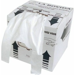 Sac bretelles amidon 50 m. blanc 26+6+6x45cm/boite distributrice 500