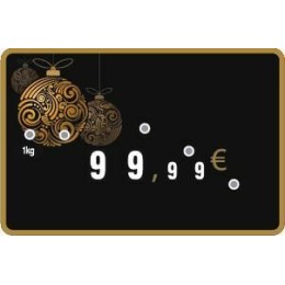 Etiquette Noël à tournette sans texte, sans pique 10.6x7cm /10