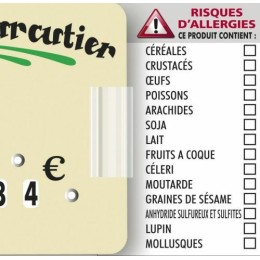 Étiquette allergènes /10