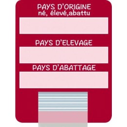 ETIQUETTE "NÉ, ÉLEVÉ, ABATTU"