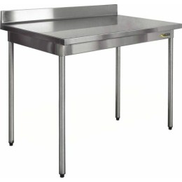 Table inox à dosseret 140x70 cm