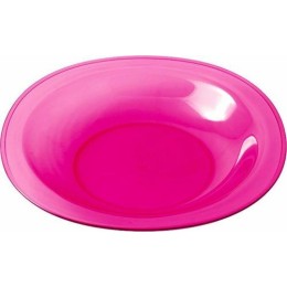 Assiette plastique creuse, grenadine / 12