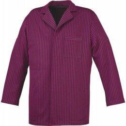 Veste Henri manches longues noire rayé bordeaux M