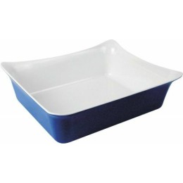 Plat mélamine Fleur Crock Bleu/ Blanc GN 1/2