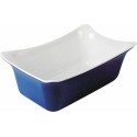 Plat mélamine Fleur Crock Bleu/Blanc GN 1/4