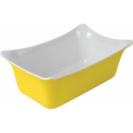Plat mélamine Fleur Crock Jaune/Blanc GN 1/4