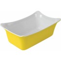 Plat mélamine Fleur Crock Jaune/Blanc GN 1/4