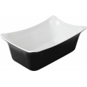 Plat mélamine Fleur Crock Noir/Blanc GN 1/4