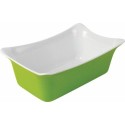 Plat mélamine Fleur Crock Vert/Blanc GN 1/4