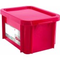 Bac rectangulaire PEHD rouge 15 L avec couvercle