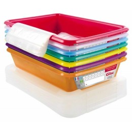 Bac plat temoin 3 L avec couvercle PEHD - par 7
