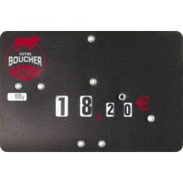 Étiquette "Votre boucher" sans texte et sans pique 10,6 x 7 cm - par 10