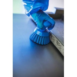 Brosse ronde soleil fibres dures bleu ø 11cm
