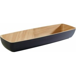 Saladier GN 2/4 Frida mélamine bois/noir 53 x 16,2 x 7,5 cm