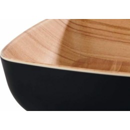 Saladier GN 2/4 Frida mélamine bois/noir 53 x 16,2 x 7,5 cm