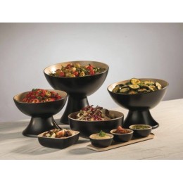 Saladier rond Frida mélamine bois/noir ø 12,5 cm