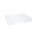 Couvercle transparent PLA pour plateau repas 5 compartiments 29 x 22,4 cm - par 50