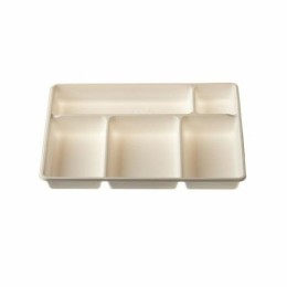Plateau repas 5 compartiments PLA 29 x 22,4 x 3 cm - par 50