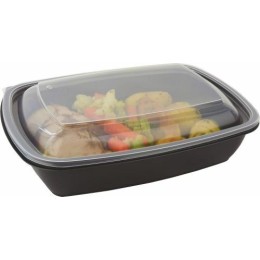 Boite Fastpac PP rectangulaire noir 60 cl 23 x 17 cm - par 300