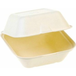Boite burger bagasse 13,5 x 13,5 x 8 cm - par 125