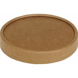 Couvercle pour pot à soupe kraft 24 cl et 36 cl - par 25