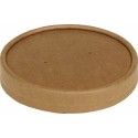 Couvercle pour pot à soupe kraft 24 cl et 36 cl - par 25