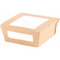 Boîte carton biodégradable 45 cl avec fenêtre PLA - par 200