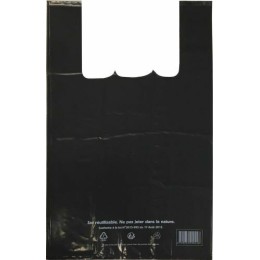 Sac bretelles noir PEBD 50 µ  45 x 26 + 6 cm - par 500