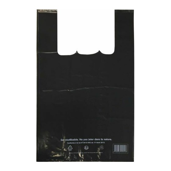 Sac bretelles noir, 45x26 +6 cm