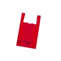Sac bretelles rouge PEBD 50 µ  45 x 26 + 6 cm - par 100