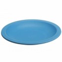 Assiette végétale réutilisable Lilitouch bleu ø 13,4 cm - par 15