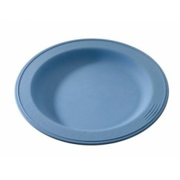 Assiette végétale réutilisable Lilitouch bleu ø 18 cm - par 15